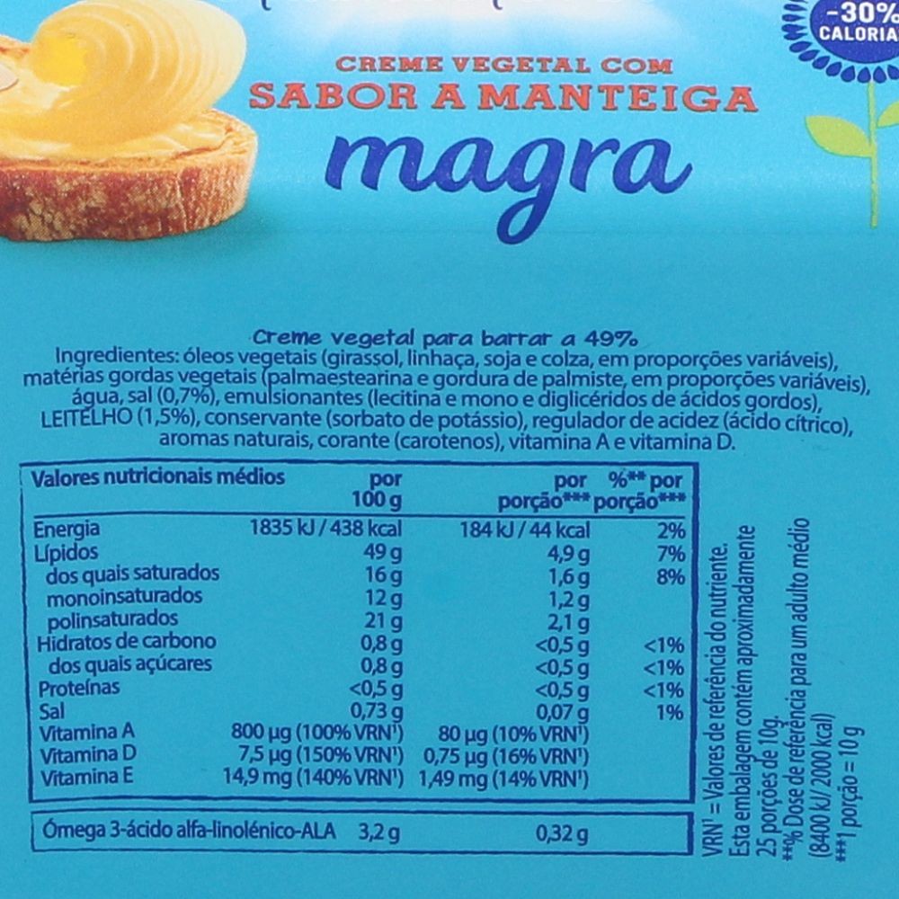  - Creme Vegetal Planta Sabor Manteiga Magra 250g (2)