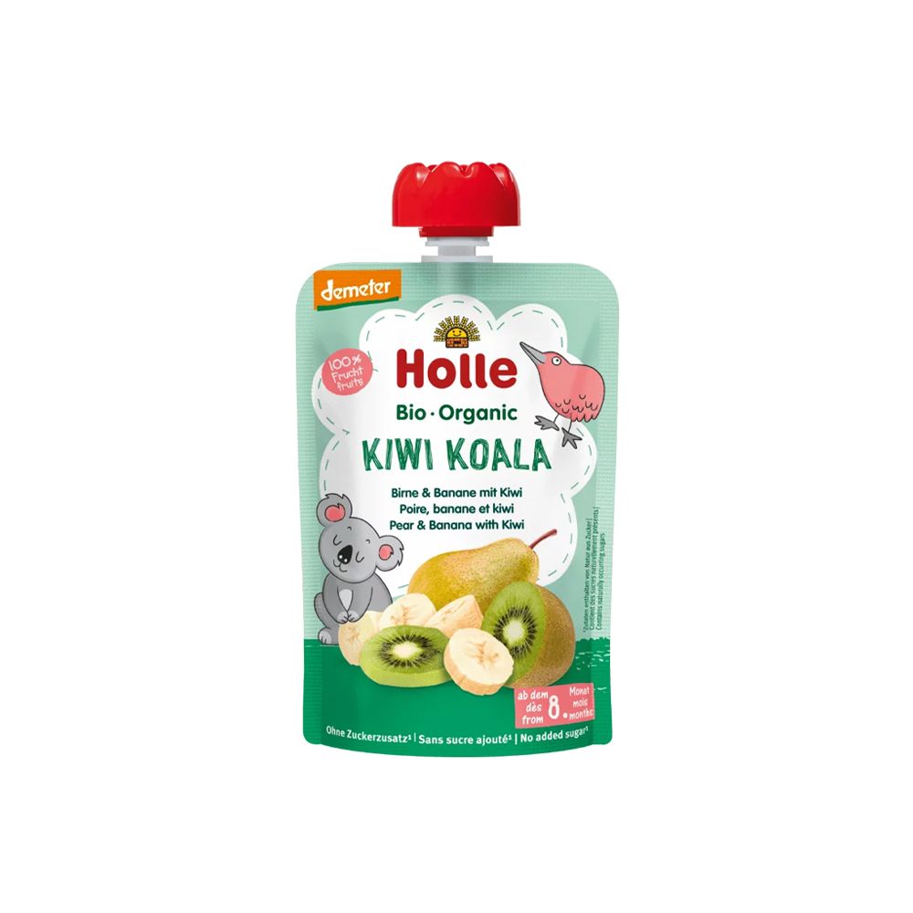  - Holle Organic Pear, Banana & Kiwi Puree 8M 90 g (1)