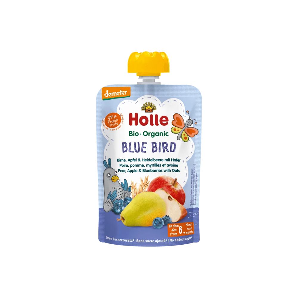  - Holle Organic Pear, Apple, Blueberry Puree & Oat 6M 100g (1)