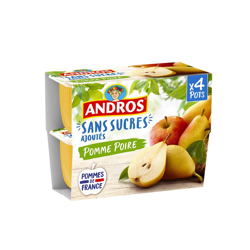  - Andros Apple & Pear No Added Sugar Compote 4 x 100g (1)