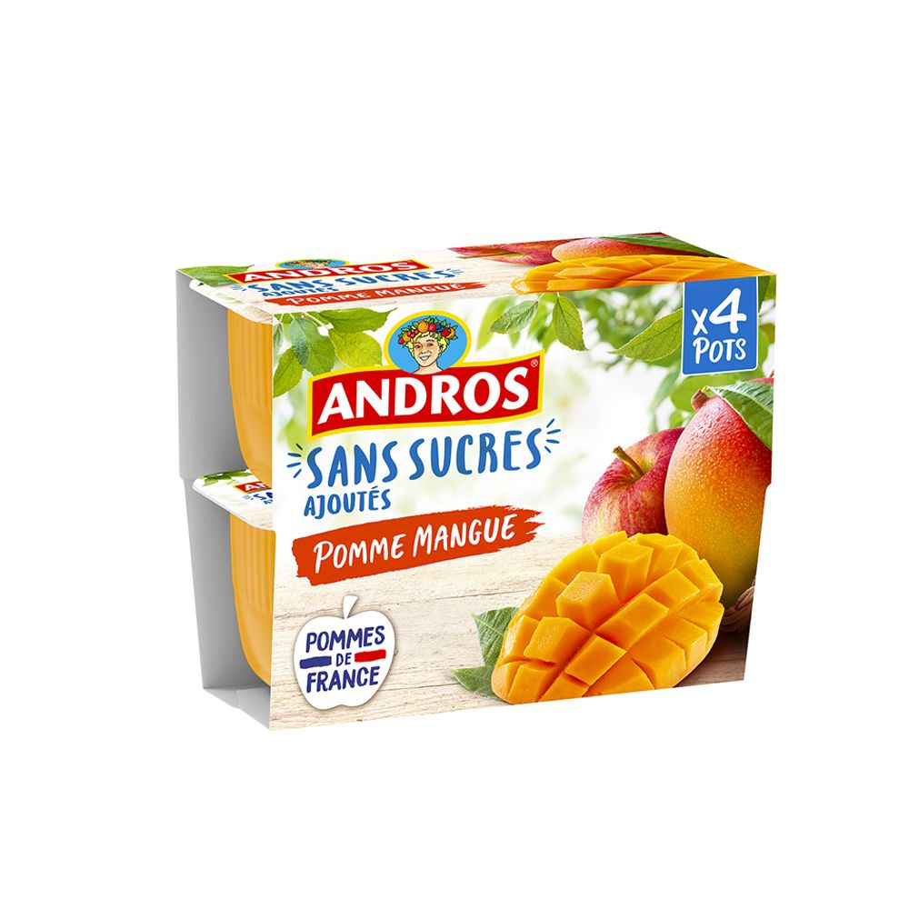  - Andros Apple & Mango No Added Sugar Compote 4 x 100g (1)
