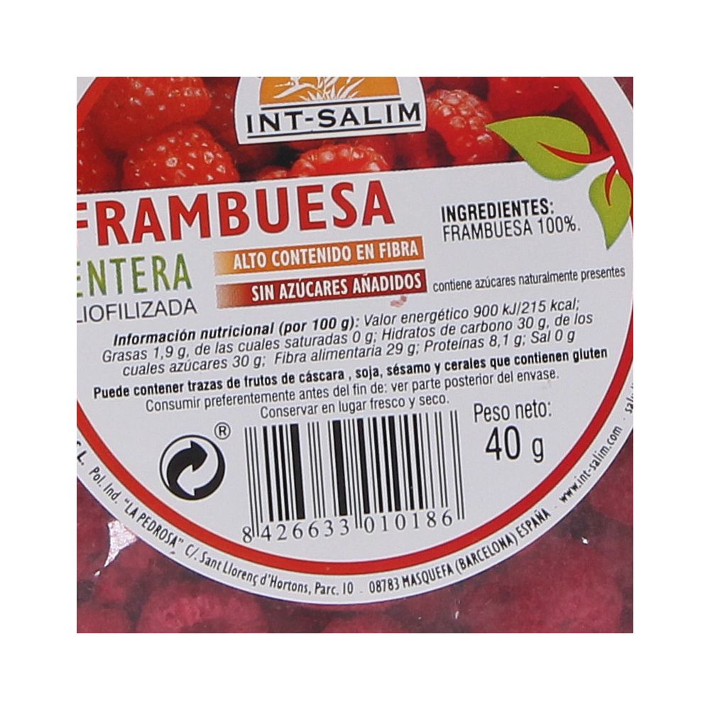 - Int-Salim Dried Raspberries 40g (2)