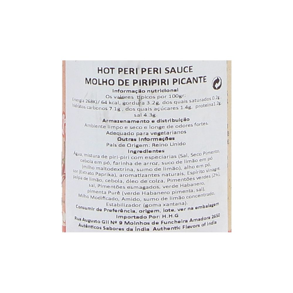  - East End Hot Peri Peri Sauce 250g (2)