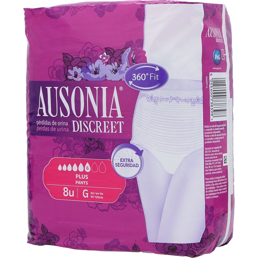  - Ausonia Discreet Incontinence Pants Large White 8 pc (1)