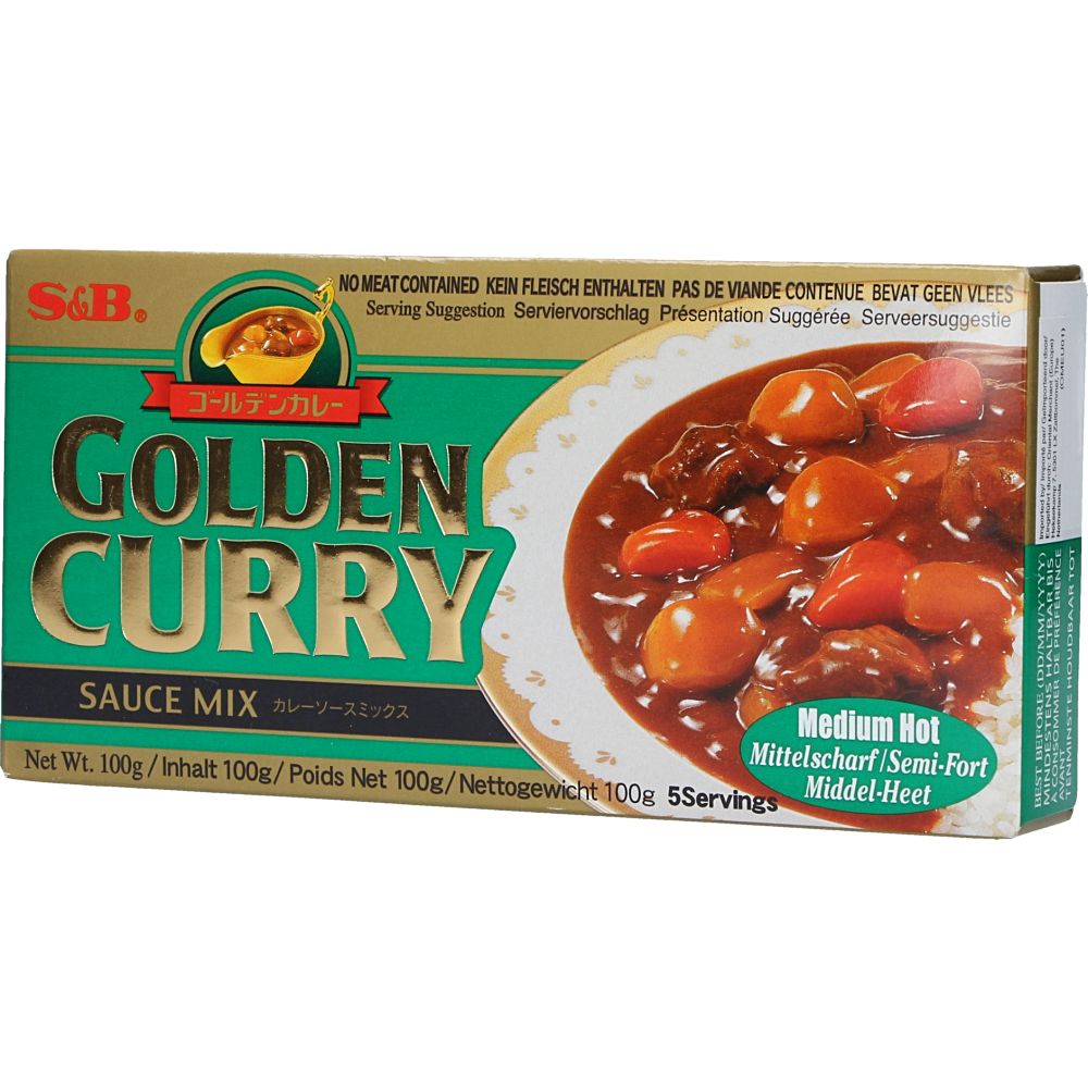  - S&B Golden Curry Medium Hot Sauce Mix 100g (1)