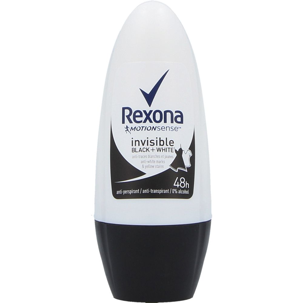  - Desodorizante Rexona Invisible Black & White Roll-On 50 mL (1)