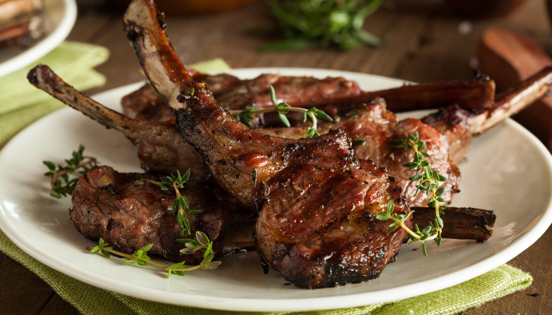 Grilled Lamb Chops w/ butter