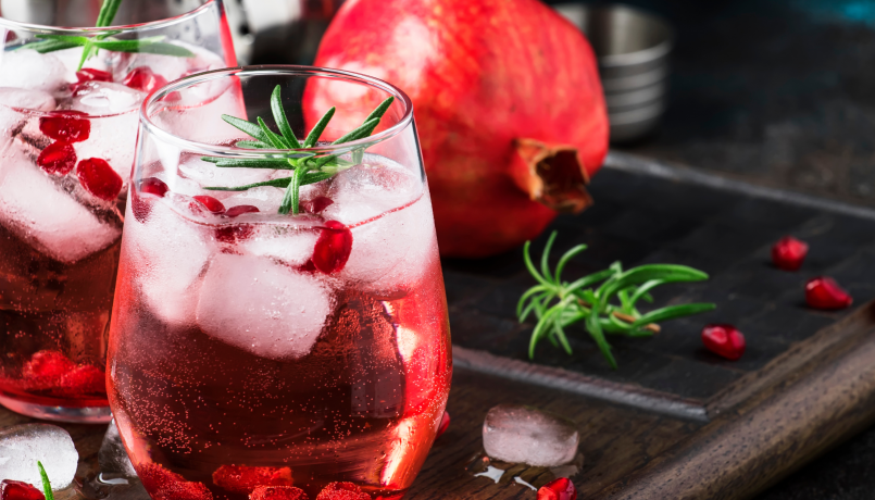 Rum and pomegranate punch