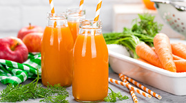 Carrot, apple and lime juice
